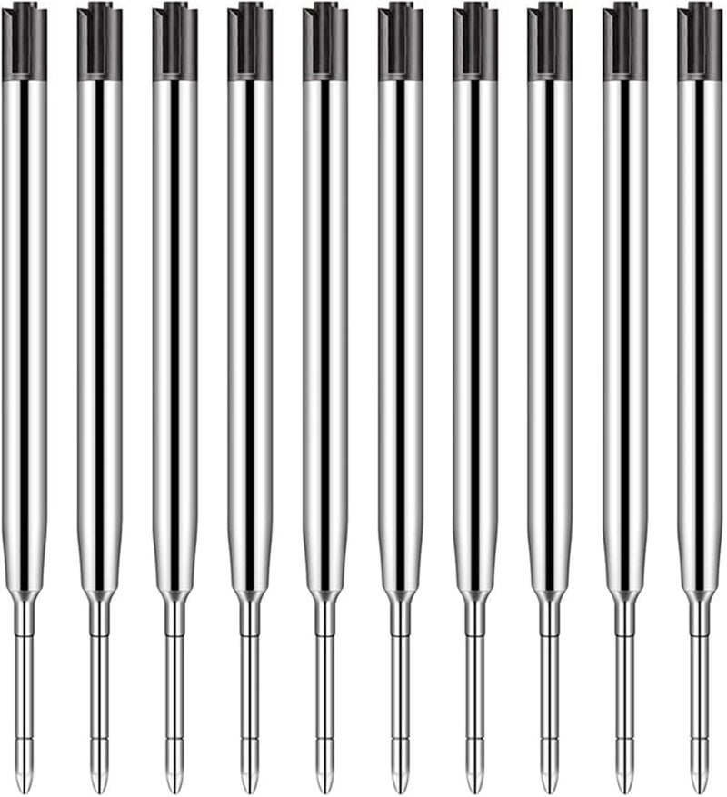 RUN FENG Pack of 10 Replaceable Ballpoint Pen Refills, G2 Gel Ink Refills,1mm Medium Point,Twist Pen Refill,Ball Point Pen Refills,Ink Refills for Pens,Black Ink Refills - Image 1